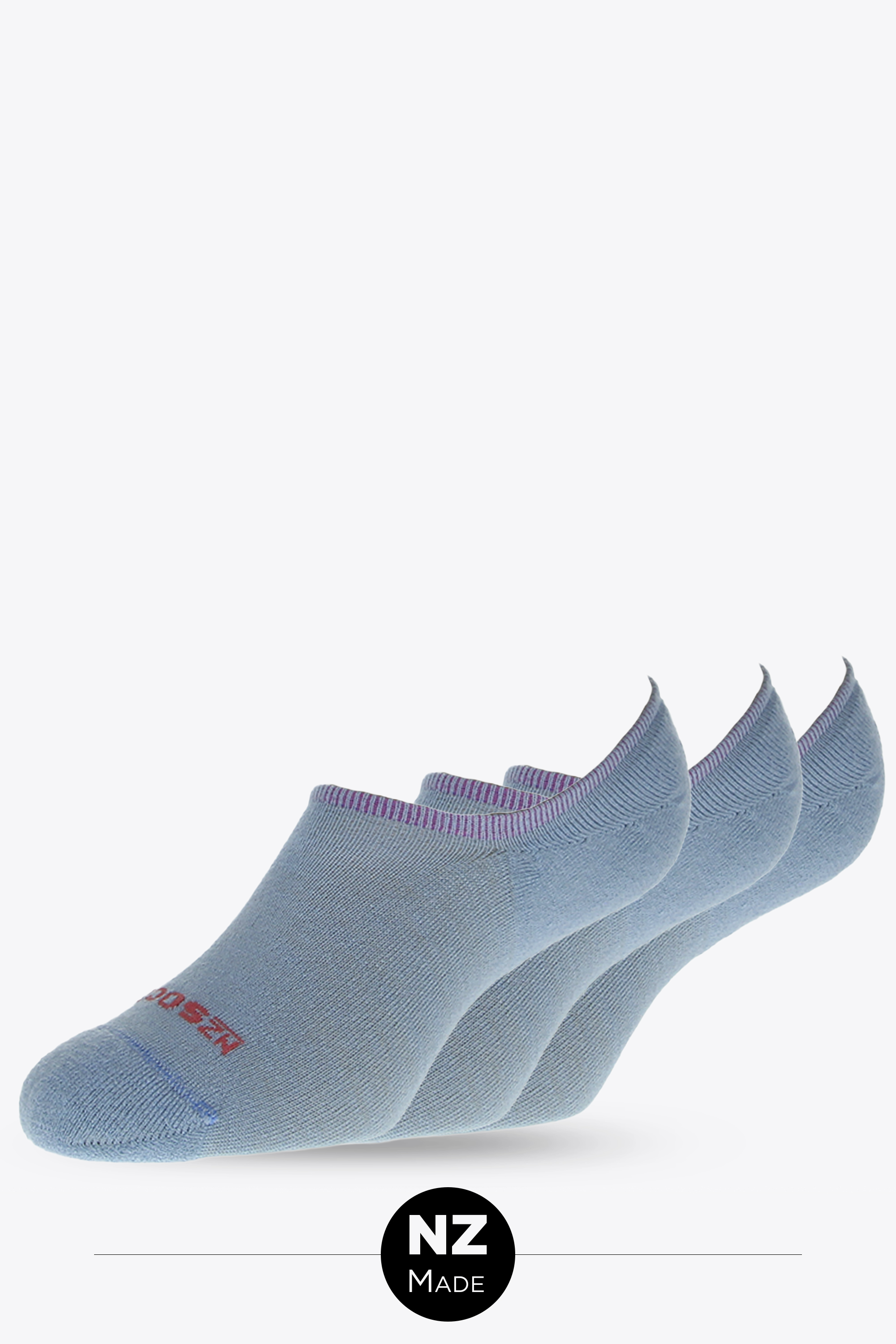 Cushion H&T Nuyarn Sneaker Sock 3Pk - cronulla blue